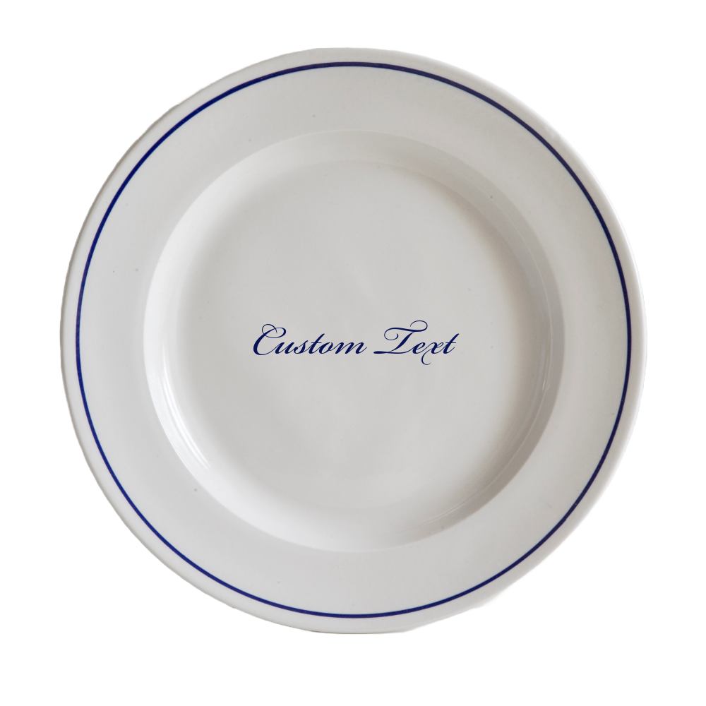 Personalised Set of 6 Porcelain Wedding Dinner Plates