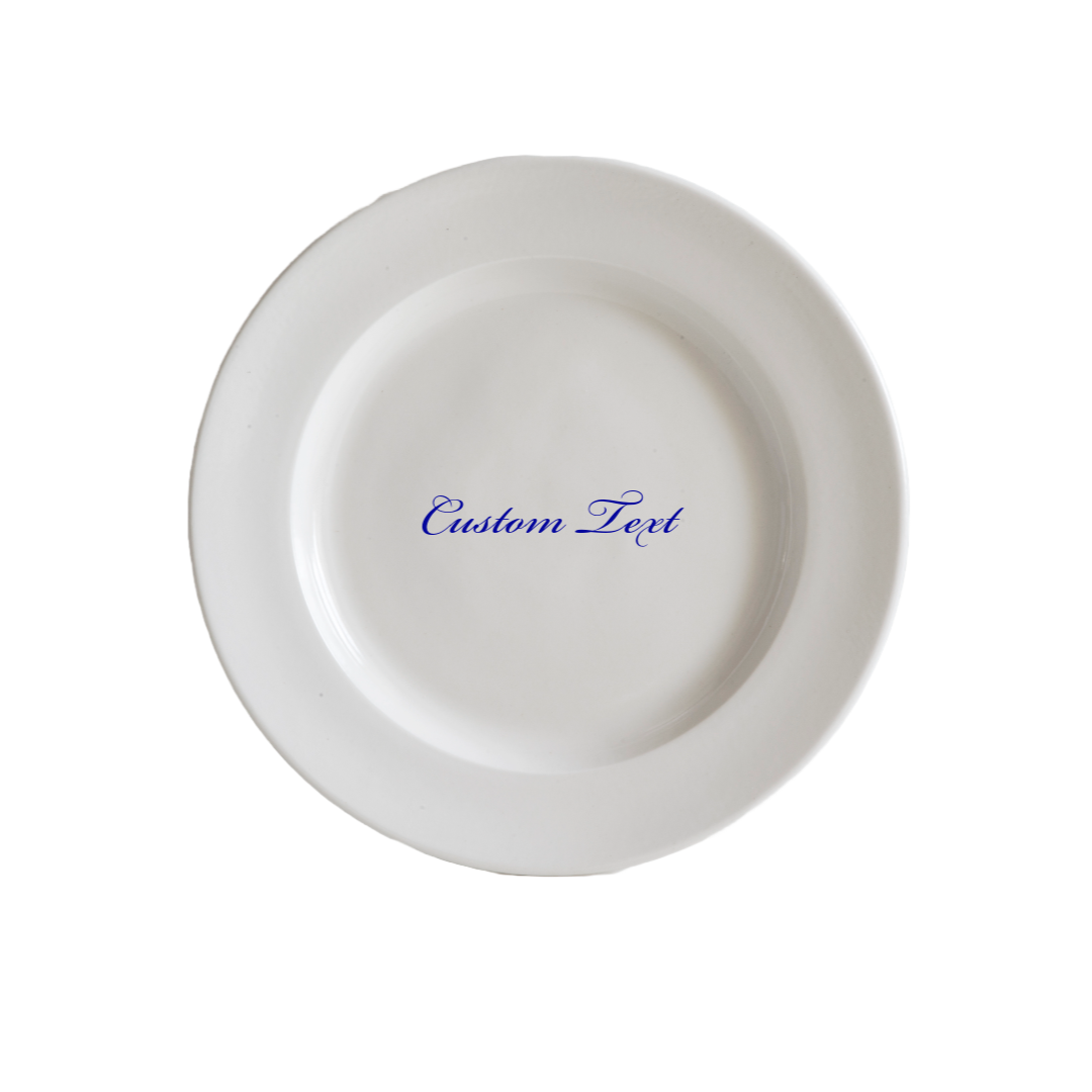 Personalised Set of 6 Porcelain Wedding Dinner Plates