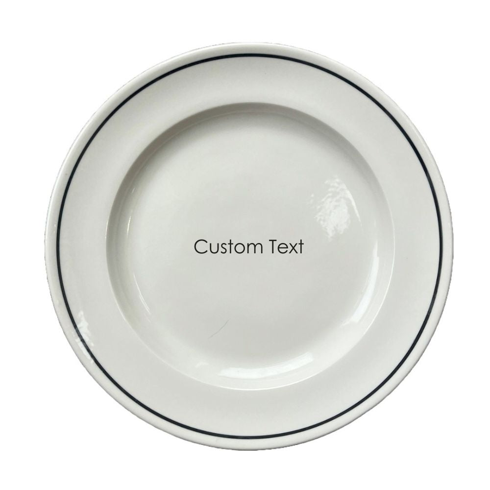 Personalised Set of 6 Porcelain Wedding Dinner Plates
