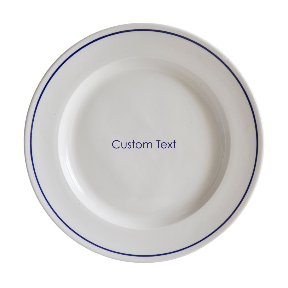 Personalised Set of 6 Porcelain Wedding Dinner Plates