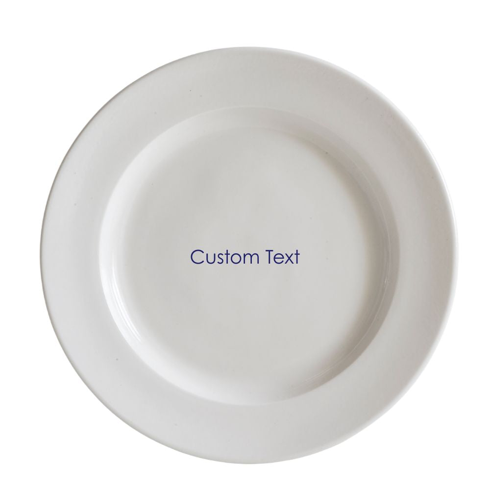Personalised Set of 6 Porcelain Wedding Dinner Plates