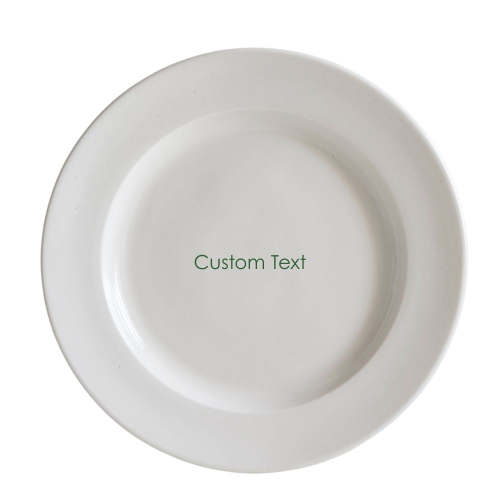 Personalised Set of 6 Porcelain Wedding Dinner Plates