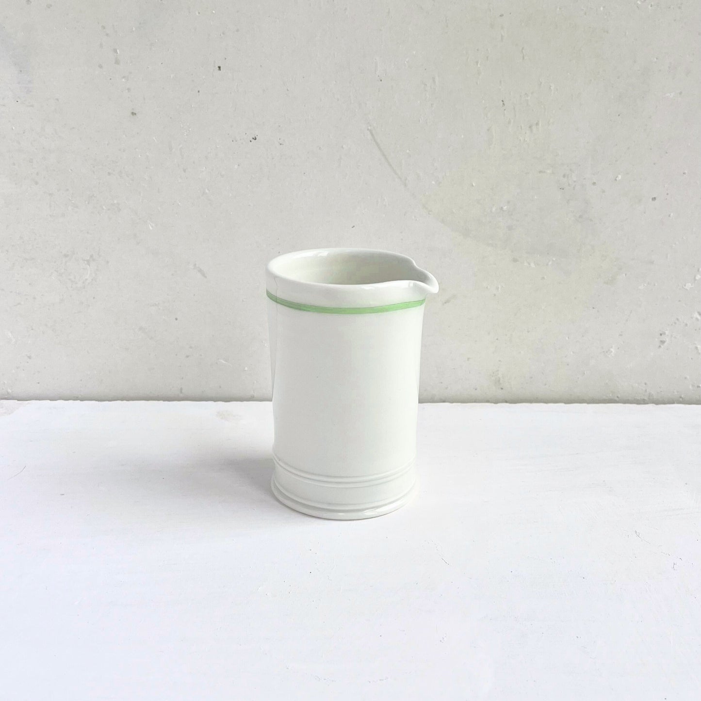 Cream Jug with a Clover Green Line