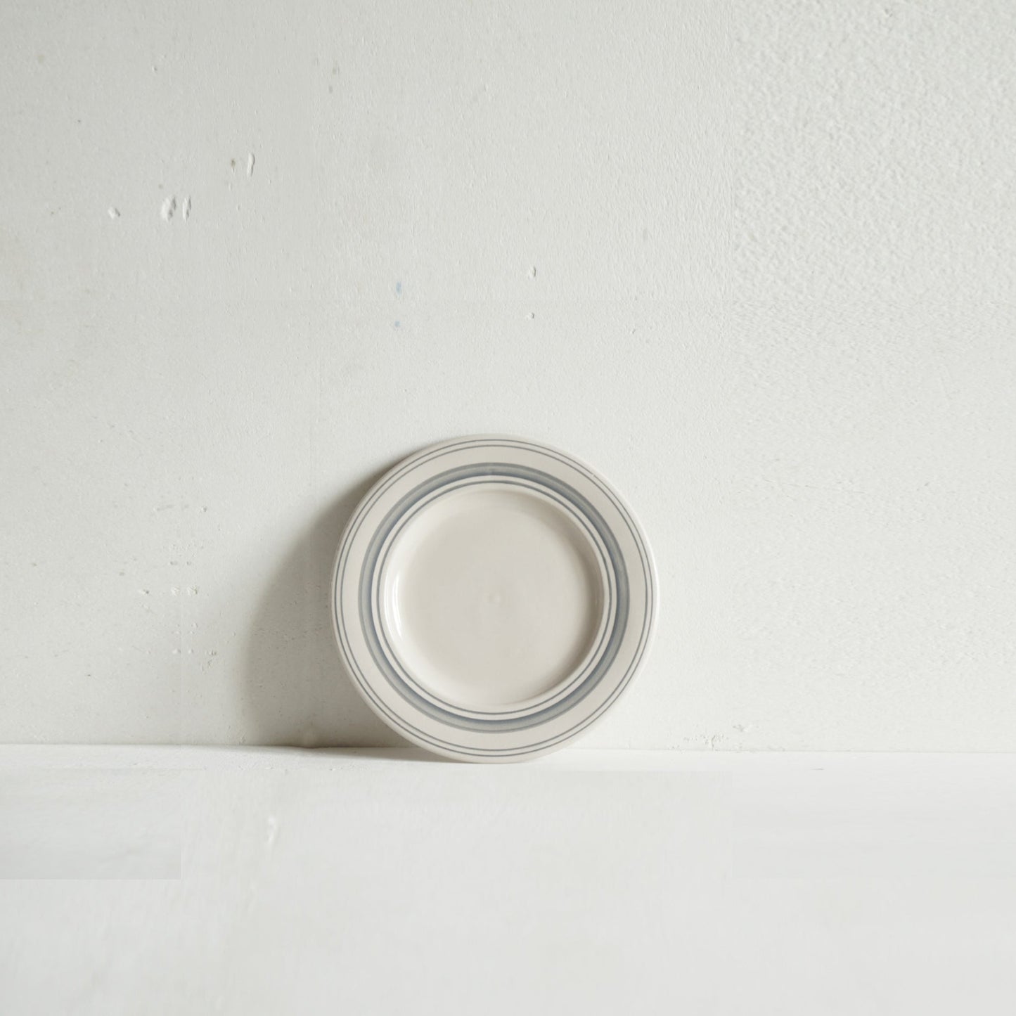 Archive - Small Side Plate Grey Linen Stripe - Classical Stoneware
