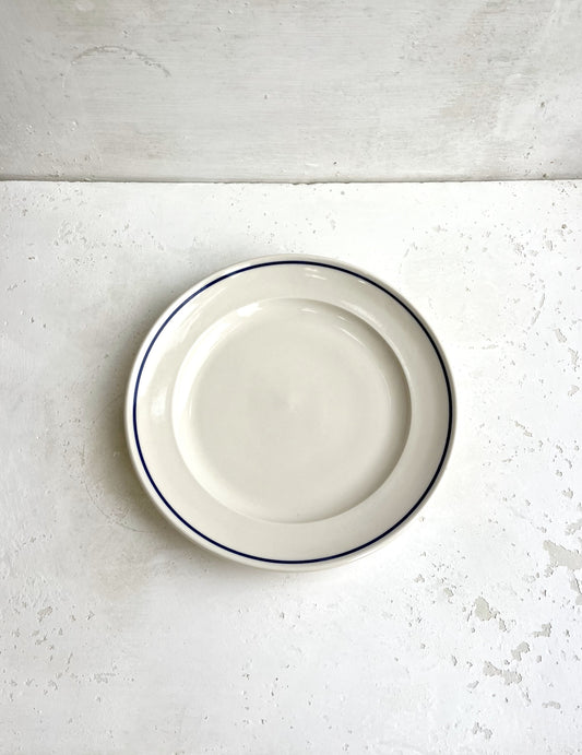 Classical Porcelain Cobalt Blue Line Large Side Plate - Seconds