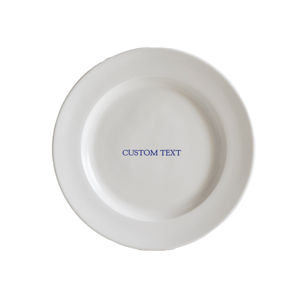 Personalised Set of 6 Porcelain Wedding Dinner Plates