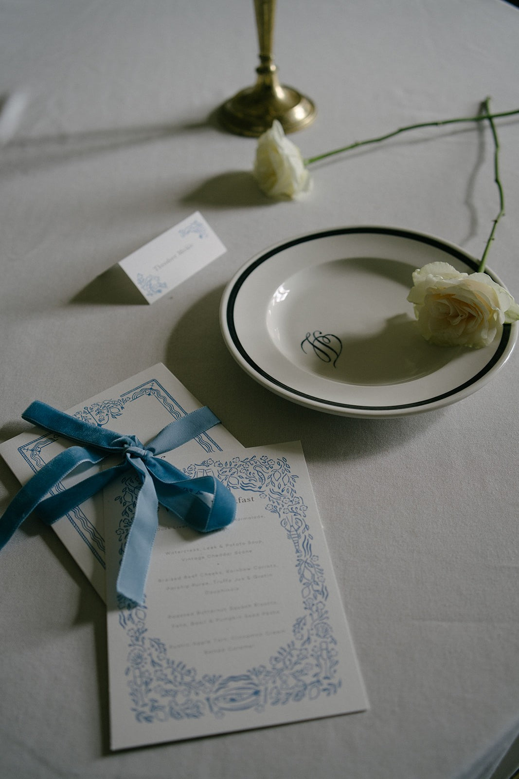 Personalised Set of 6 Porcelain Wedding Dinner Plates