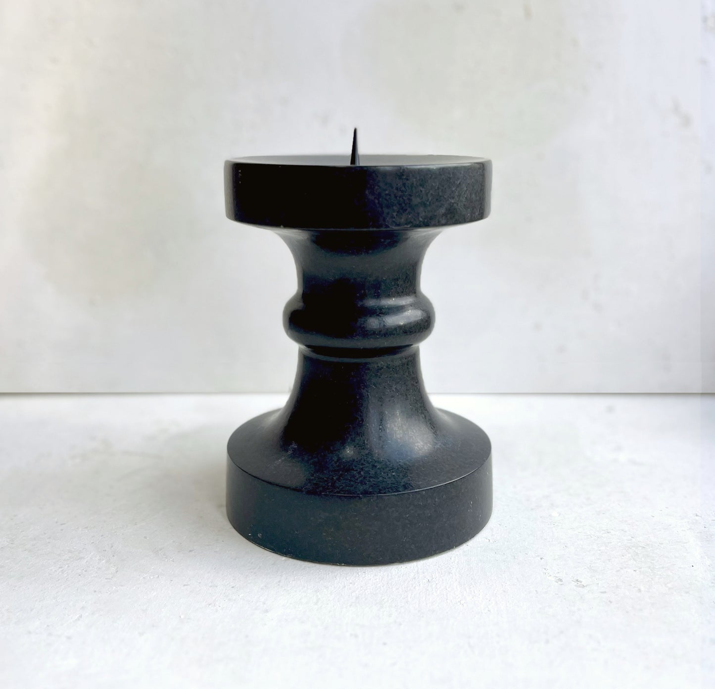Black Granite Candlestick