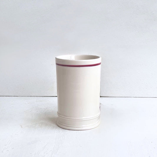 Classical Bud Vase with Burgundy Line