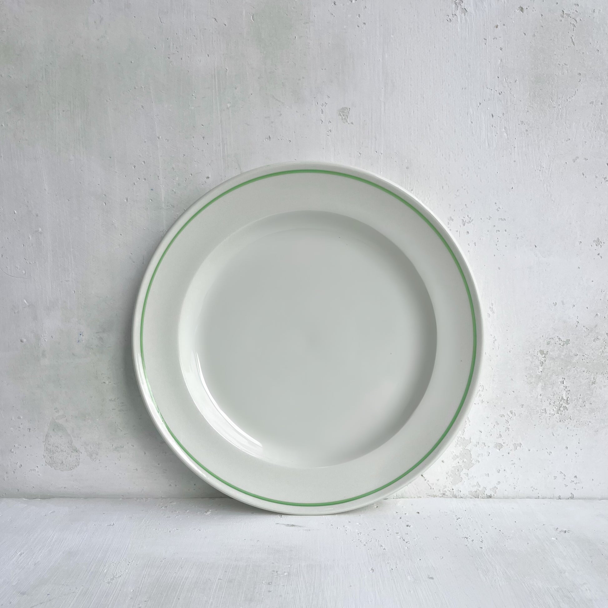 Set of Dinner Plates Clover Green Line - Classical Porcelain