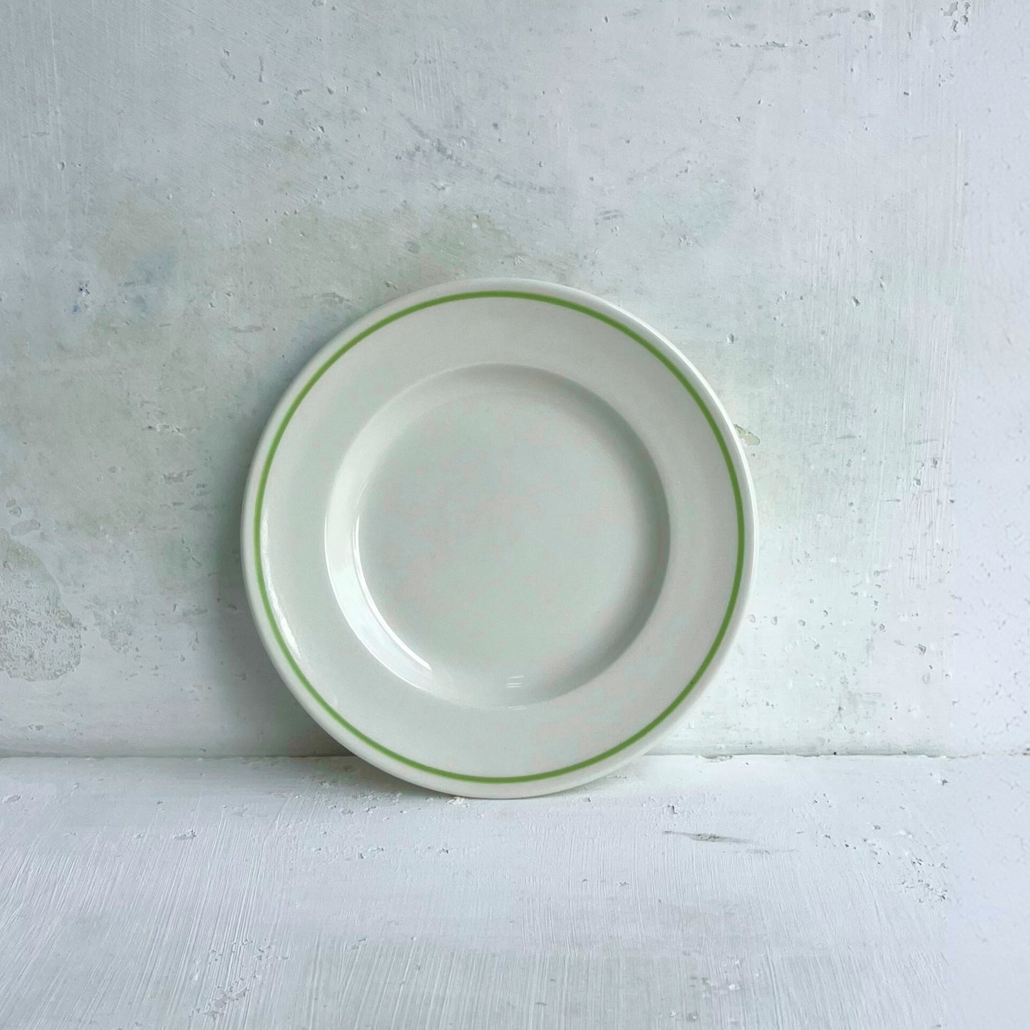 Set of Side Plates Clover Green Line - Classical Porcelain