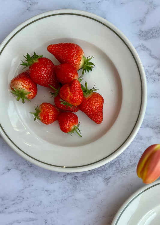 Archive - Side Plate Fern Green Line - Classical Porcelain