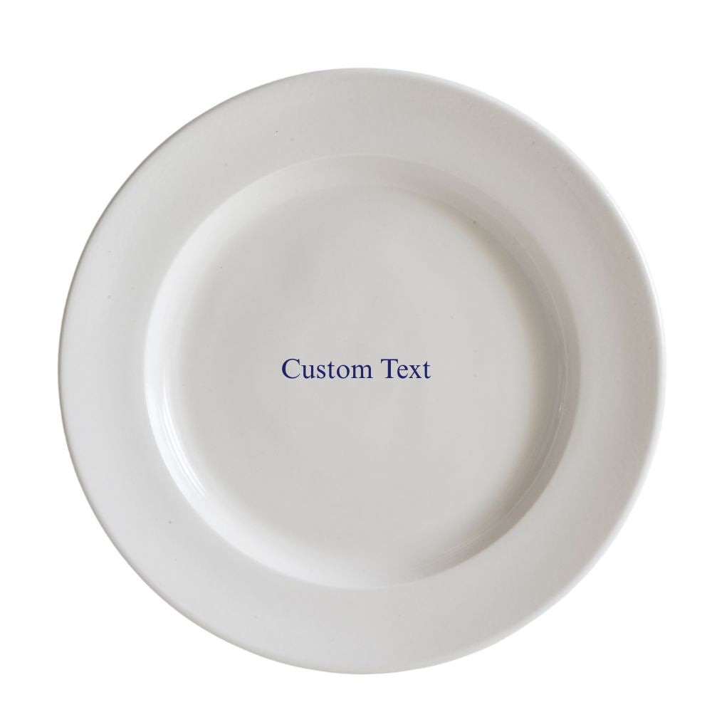 Personalised Set of 6 Porcelain Wedding Dinner Plates