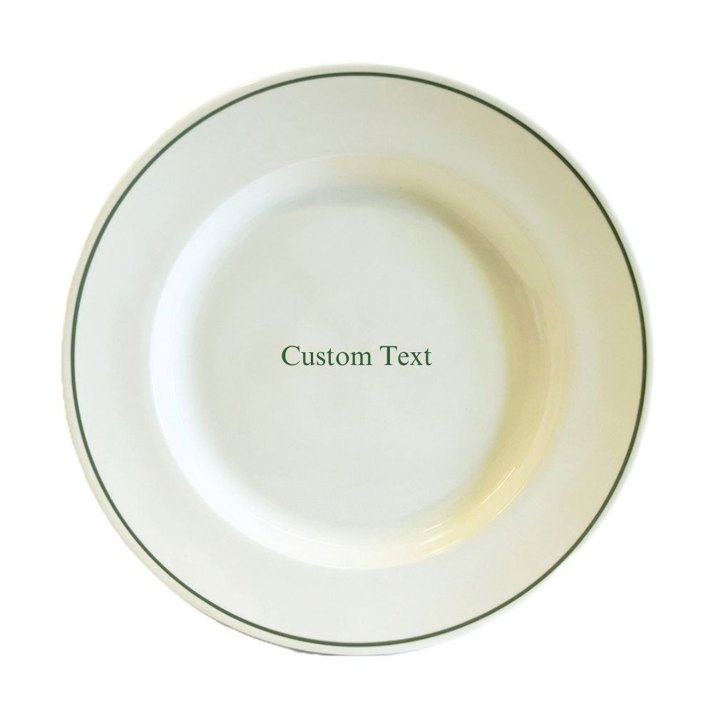 Personalised Set of 6 Porcelain Wedding Dinner Plates