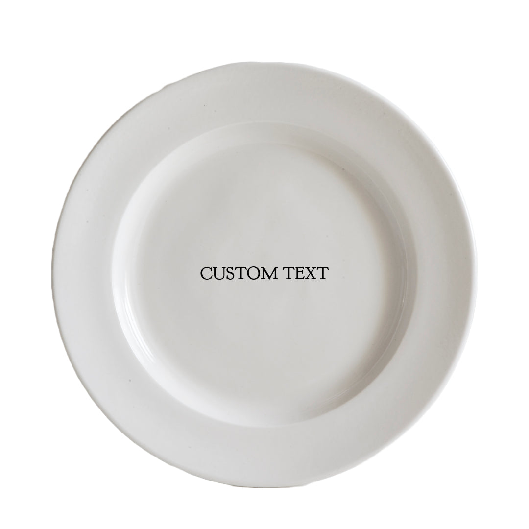 Personalised Set of 6 Porcelain Wedding Dinner Plates