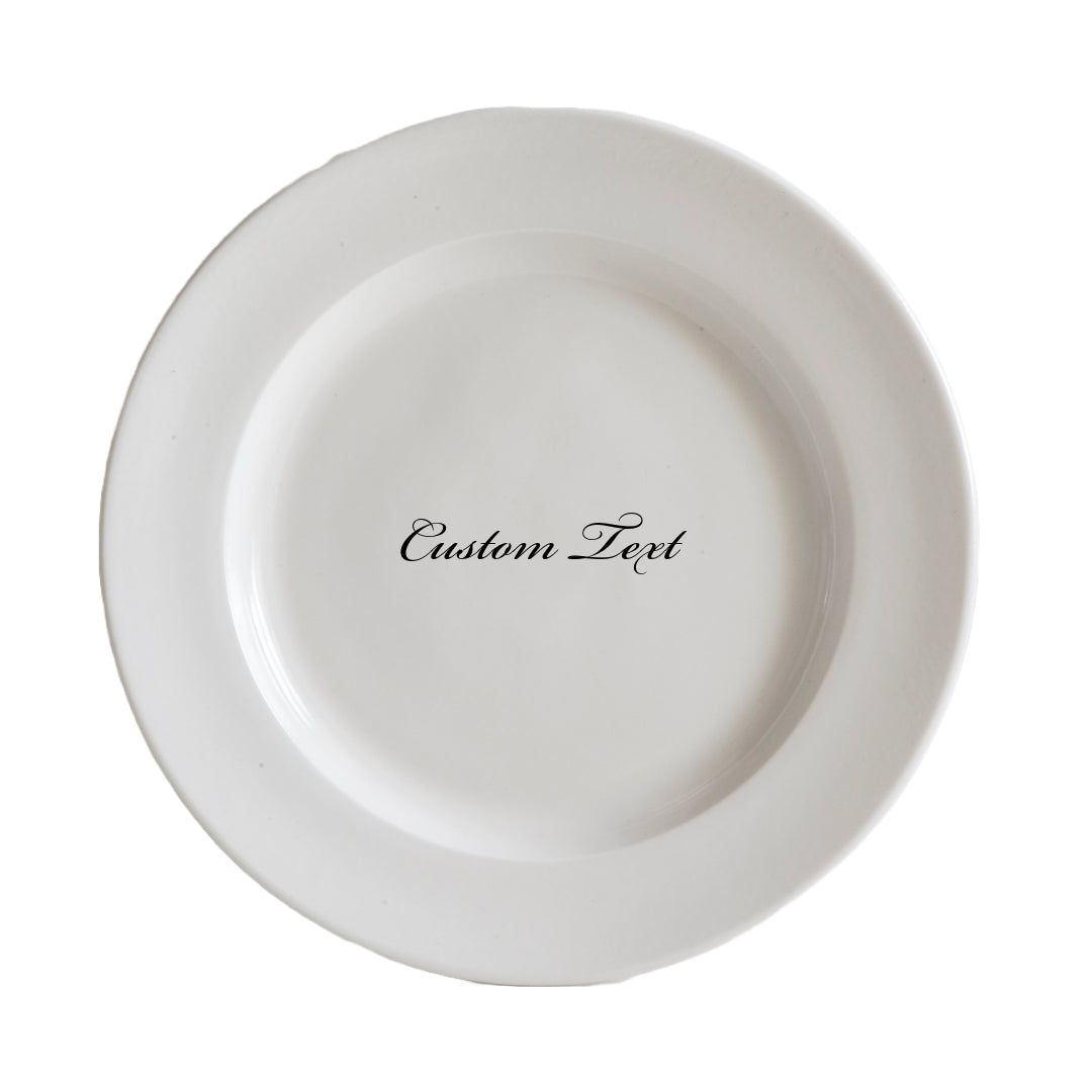 Personalised Set of 6 Porcelain Wedding Dinner Plates
