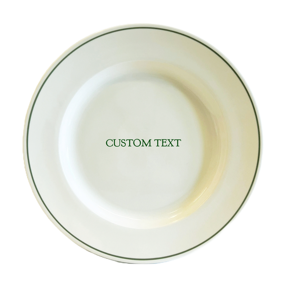 Personalised Set of 6 Porcelain Wedding Dinner Plates