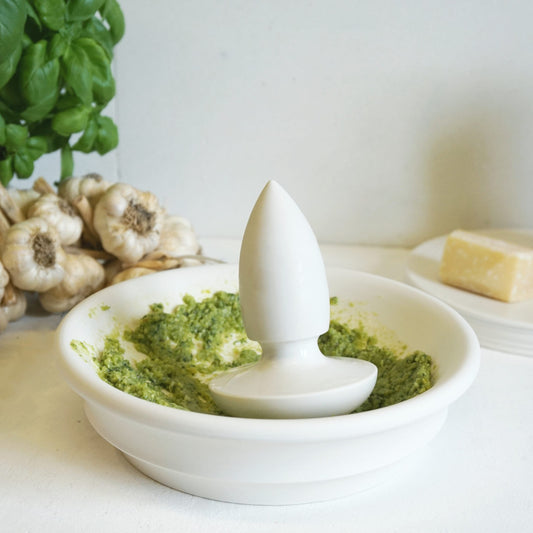 Porcelain Spear Pestle and Bowl Mortar - Seconds