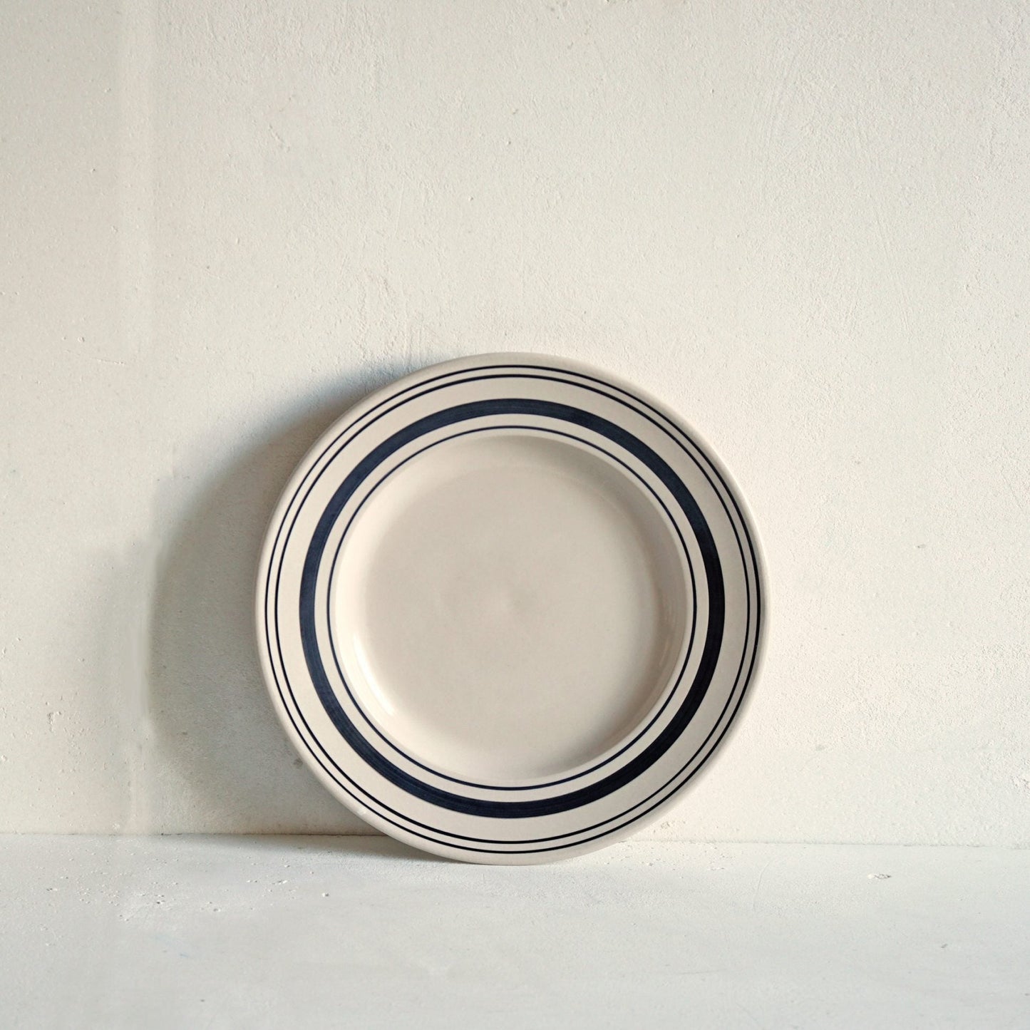 Black Linen Stripe Side Plate