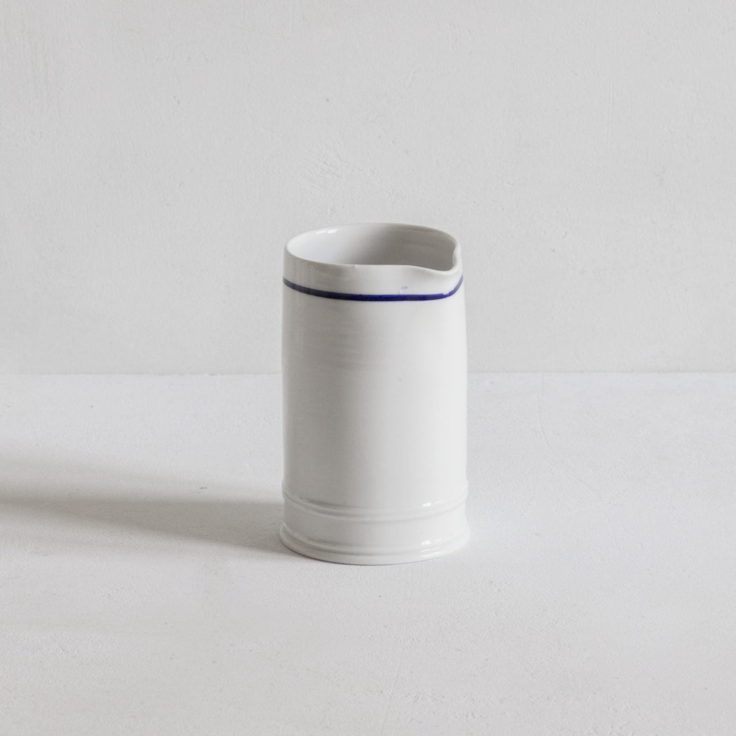 Classical Cream Jug, Blue Line, Fully Glazed