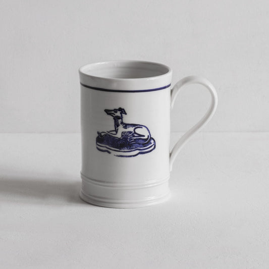 Classical Mug with Blue Line and Hound