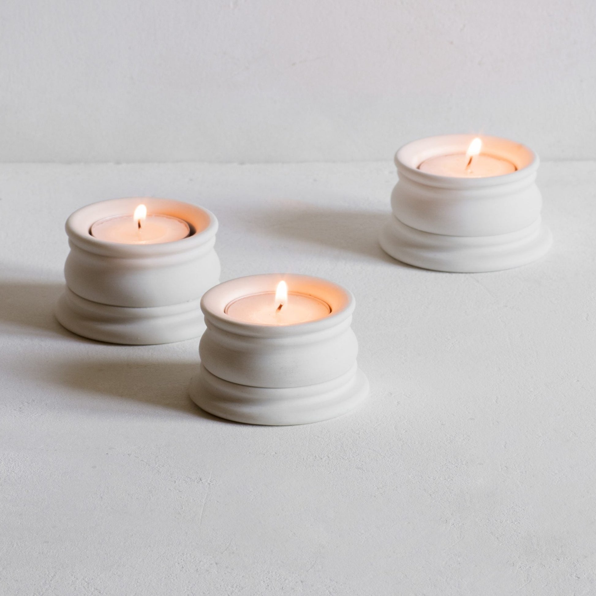 Classical Tealight Holders | Luxury Porcelain | Handmade in Wiltshire