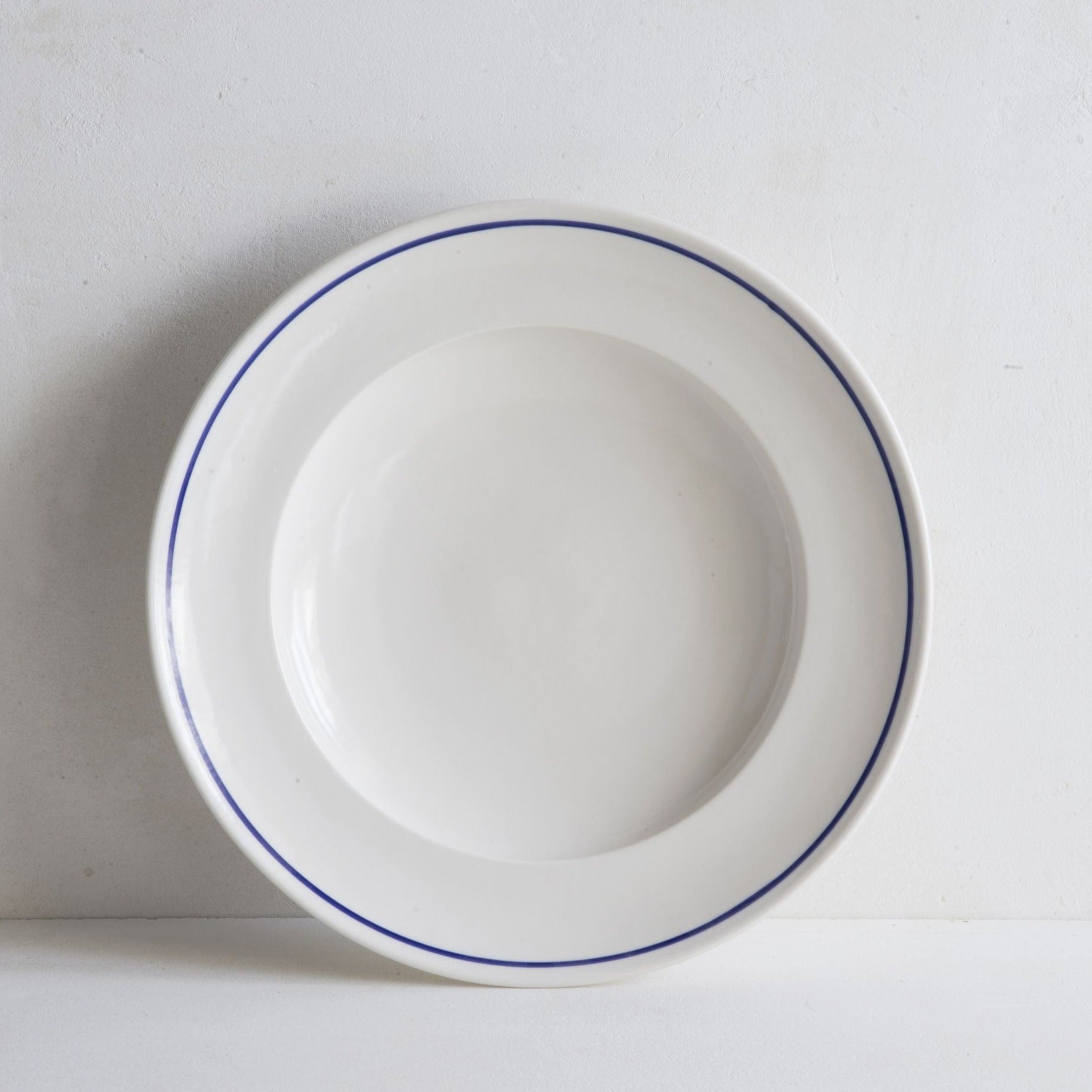 Shallow Bowl Cobalt Blue Line Classical Porcelain – John Julian
