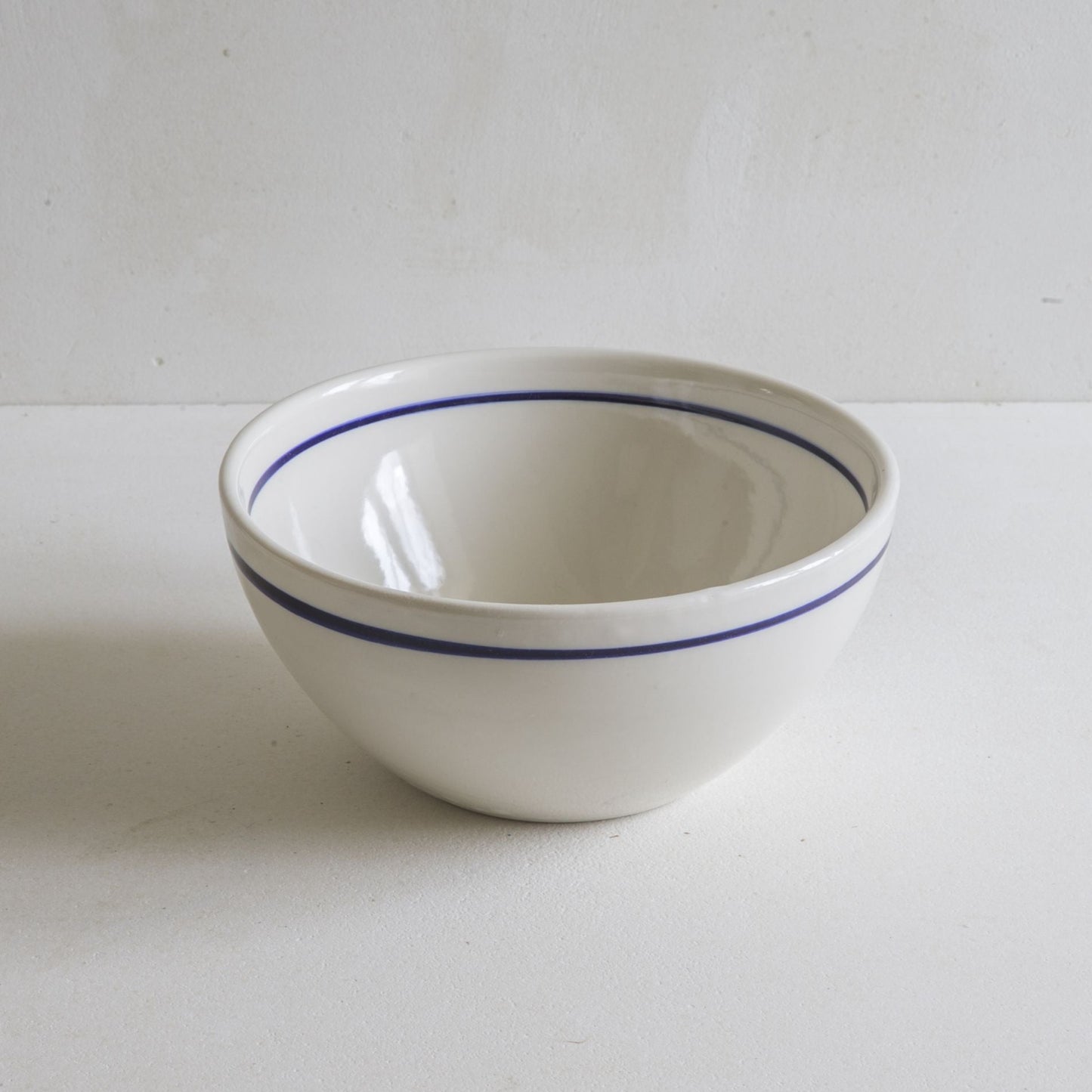 Deep Serving Bowls with Cobalt Blue Line - Seconds