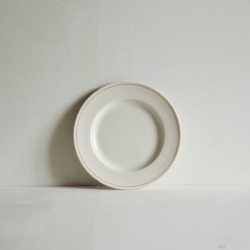 Luxury Porcelain Small Side Plate with Hand Painted Coral Line