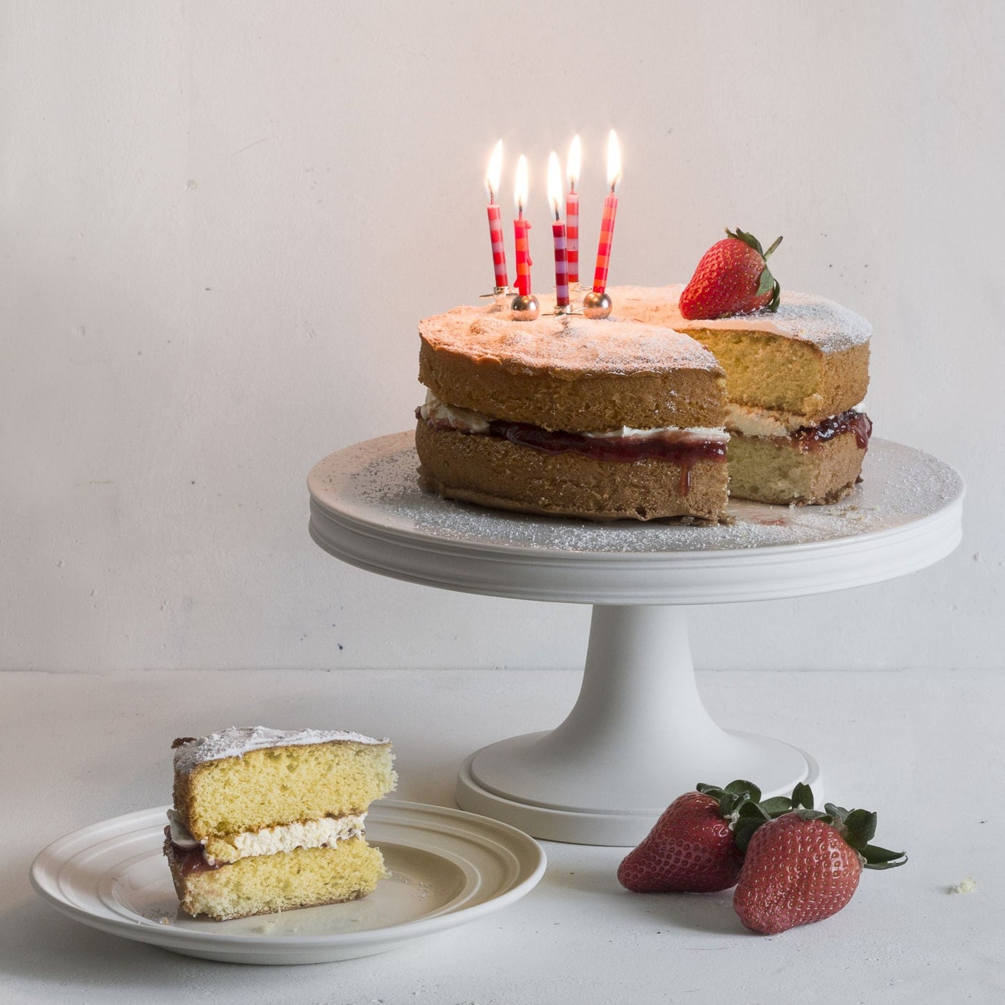 Classical Cake Stand with Birthday Cake