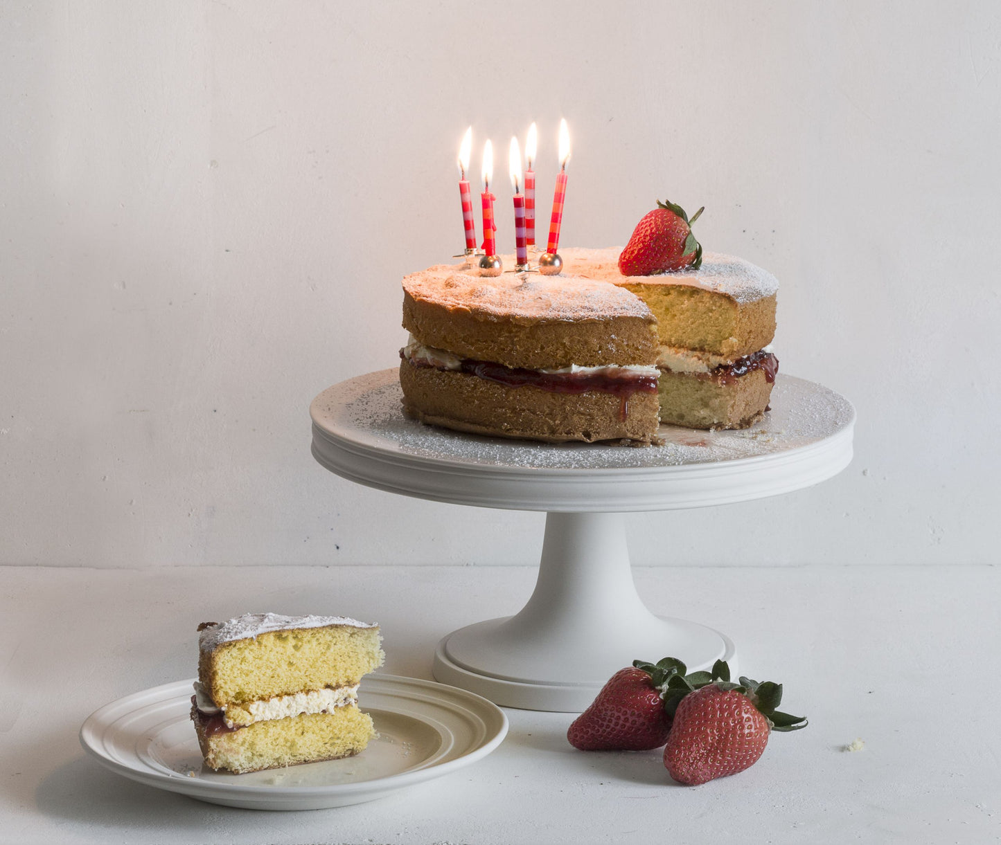 Classical Cake Stand with Birthday Cake