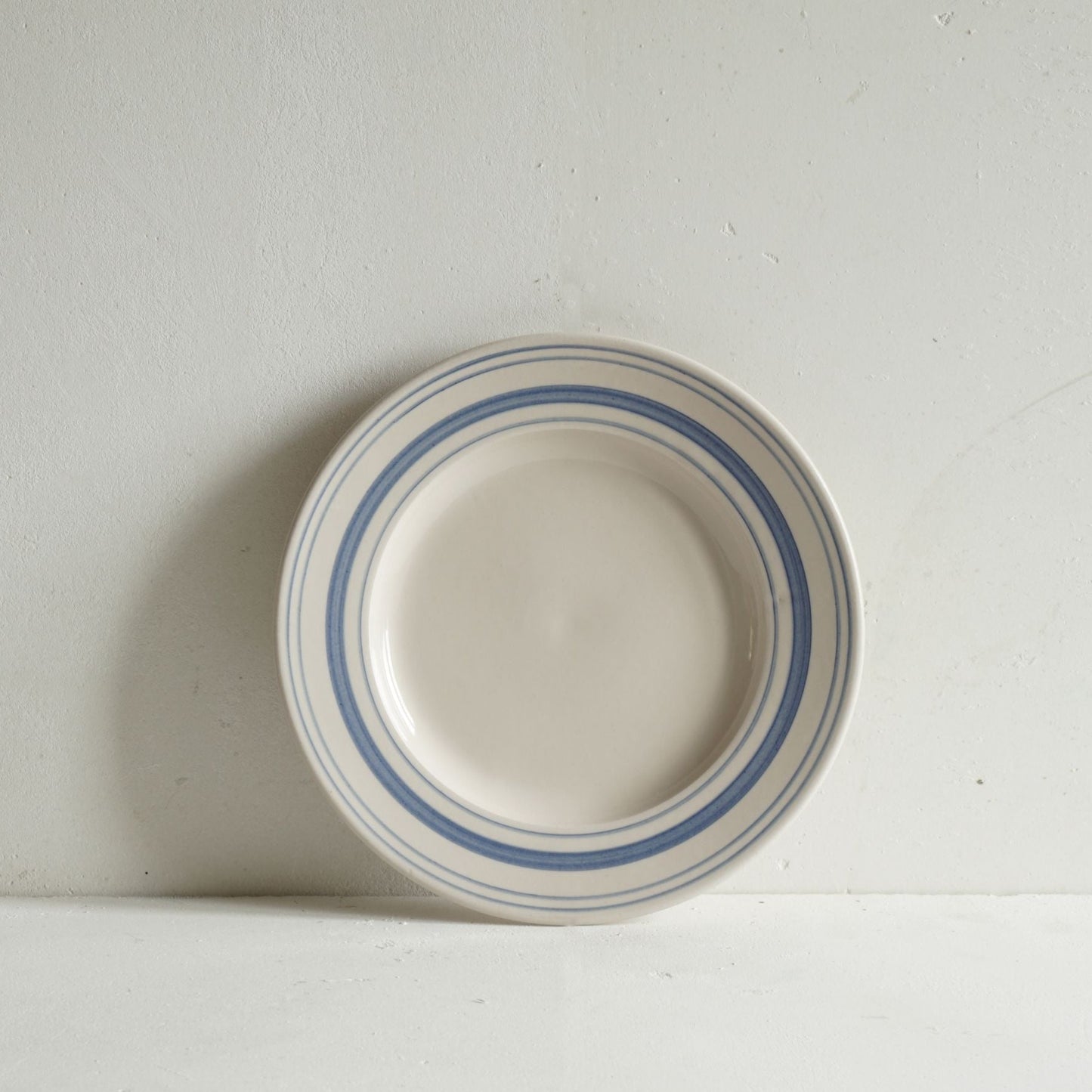 Navy Linen Stripe Side Plate