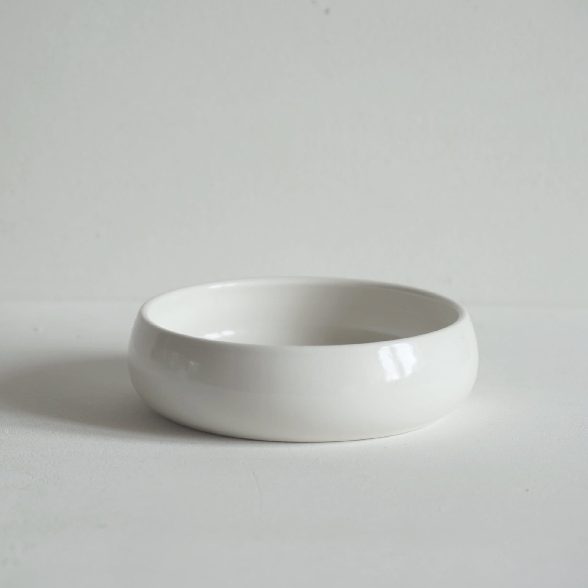 Porcelain Flat Bowl | Luxury Pottery Dinnerware Handmade in UK