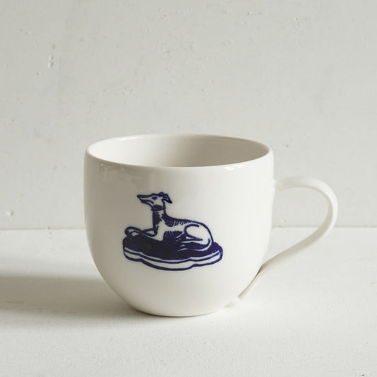 Porcelain Simple Mug with Hound
