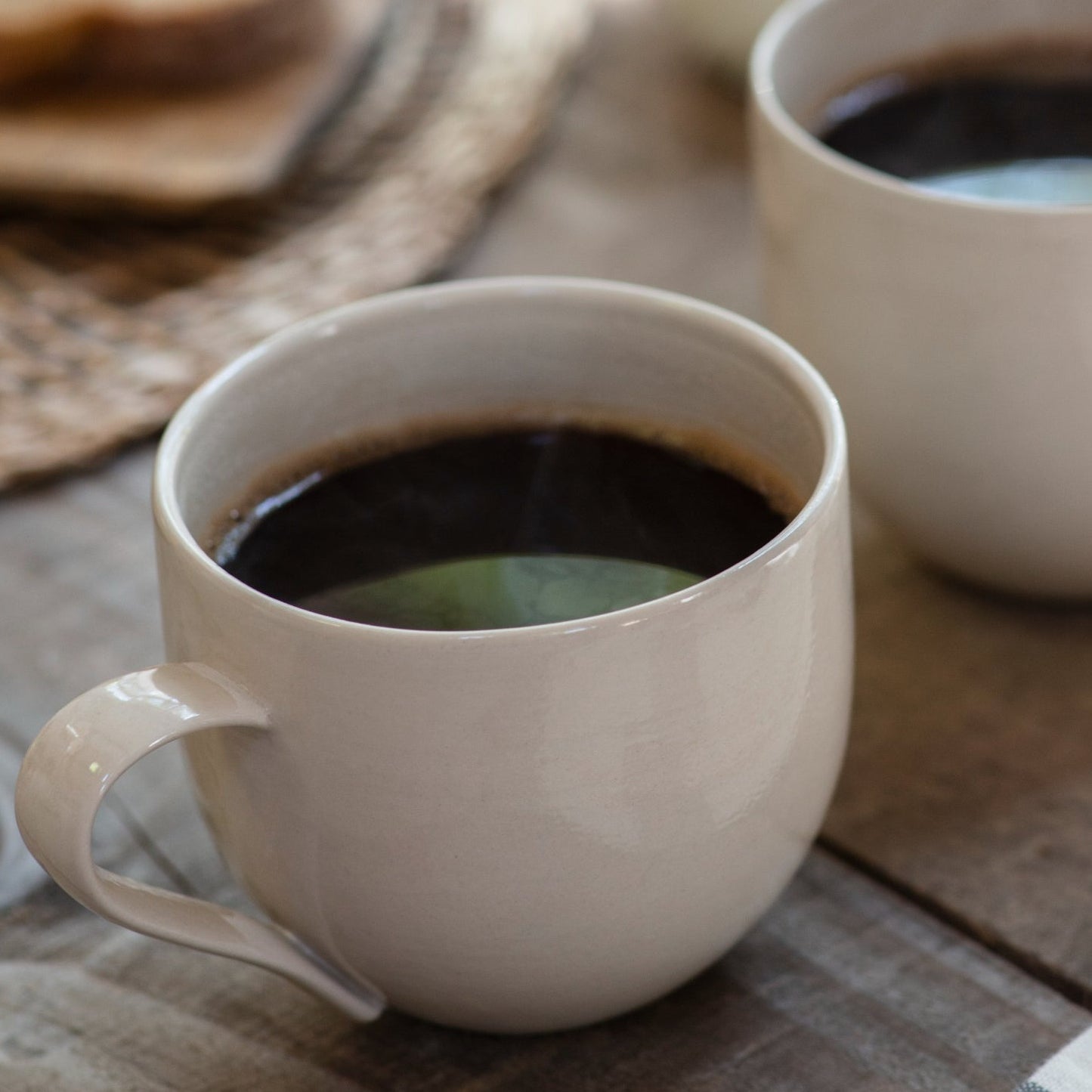 Simple Stoneware Mug with Black Coffee