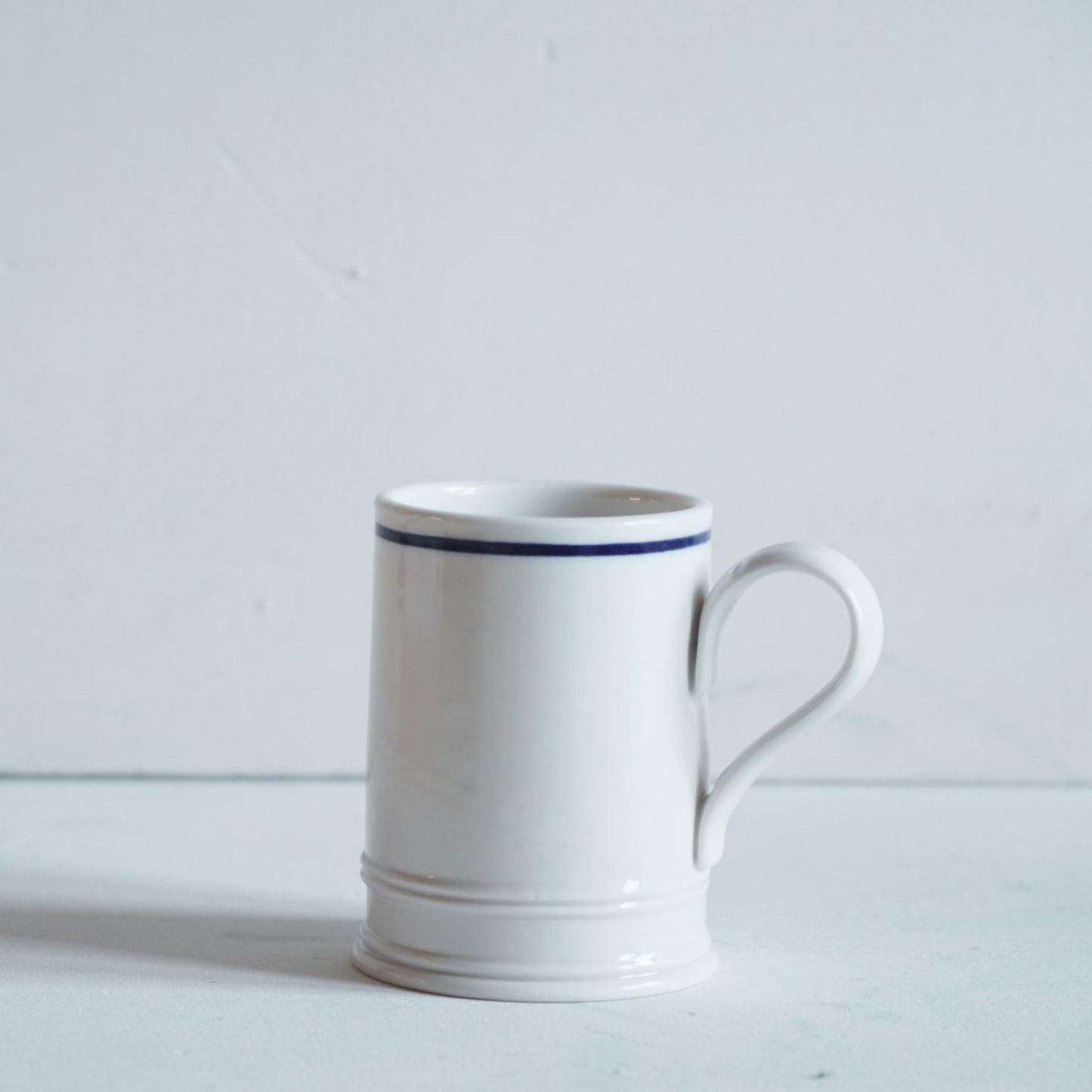 Small Classical Coffee Mug Cobalt Blue Line