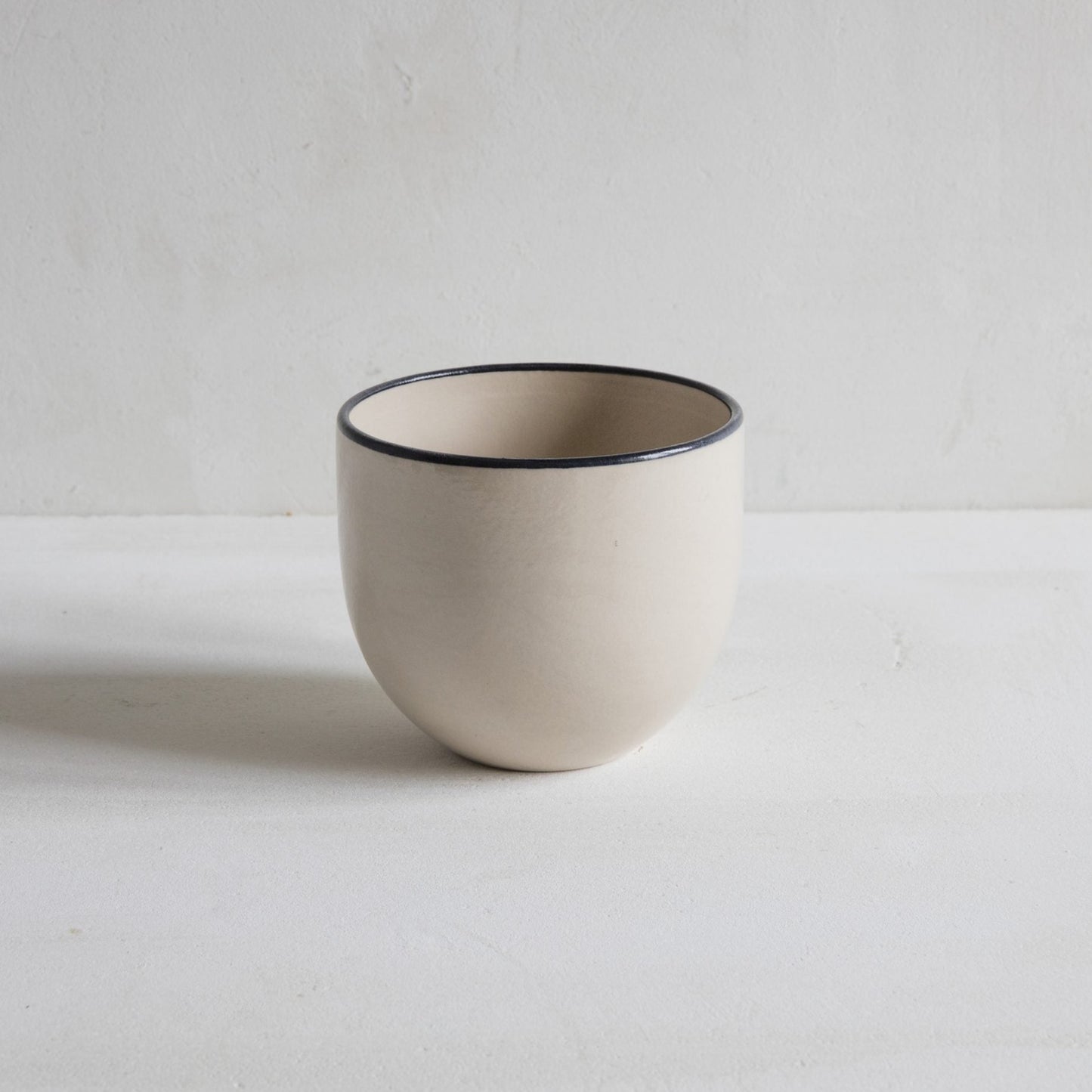 Simple Stoneware Beaker with black rim