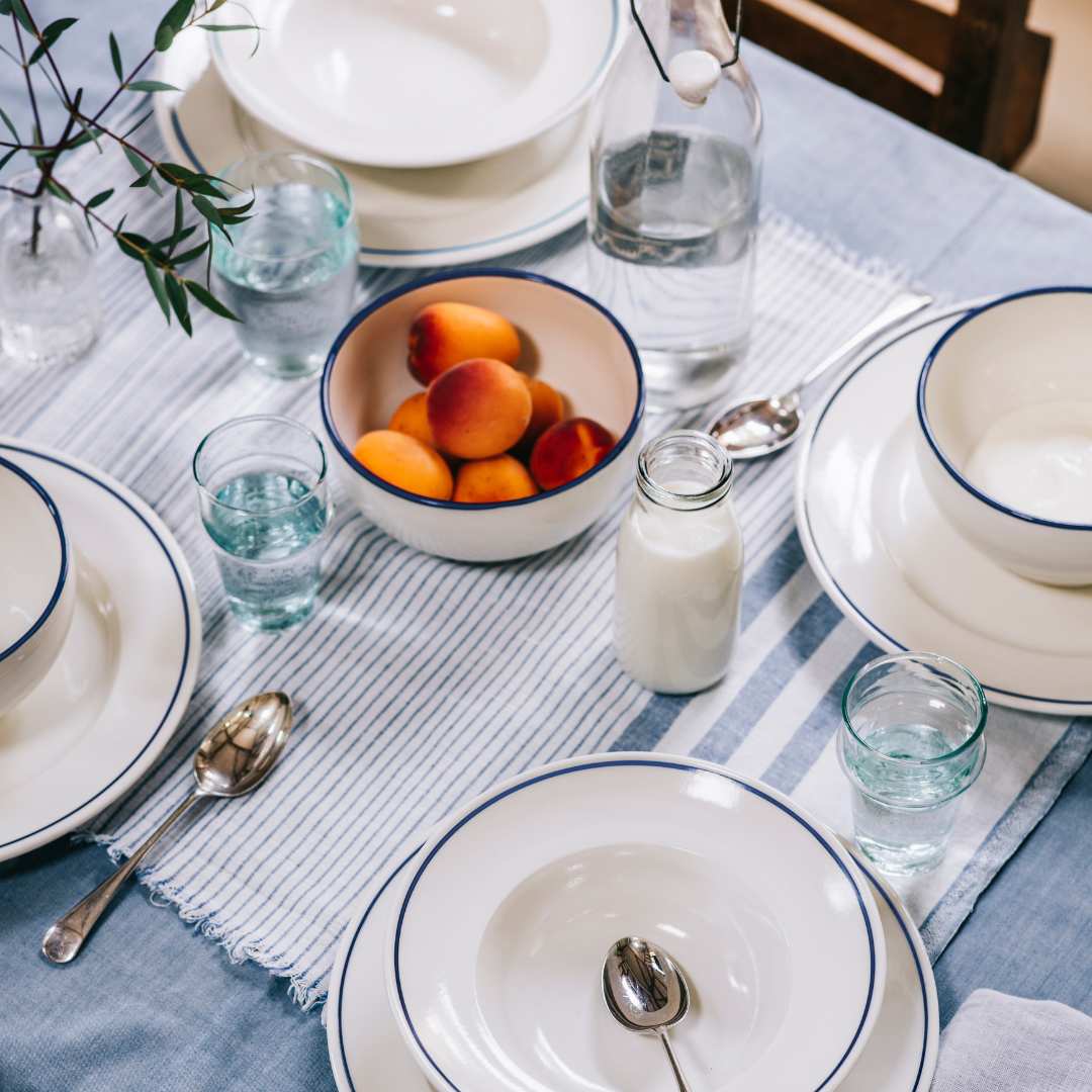 Classical Porcelain, Cobalt Blue Line