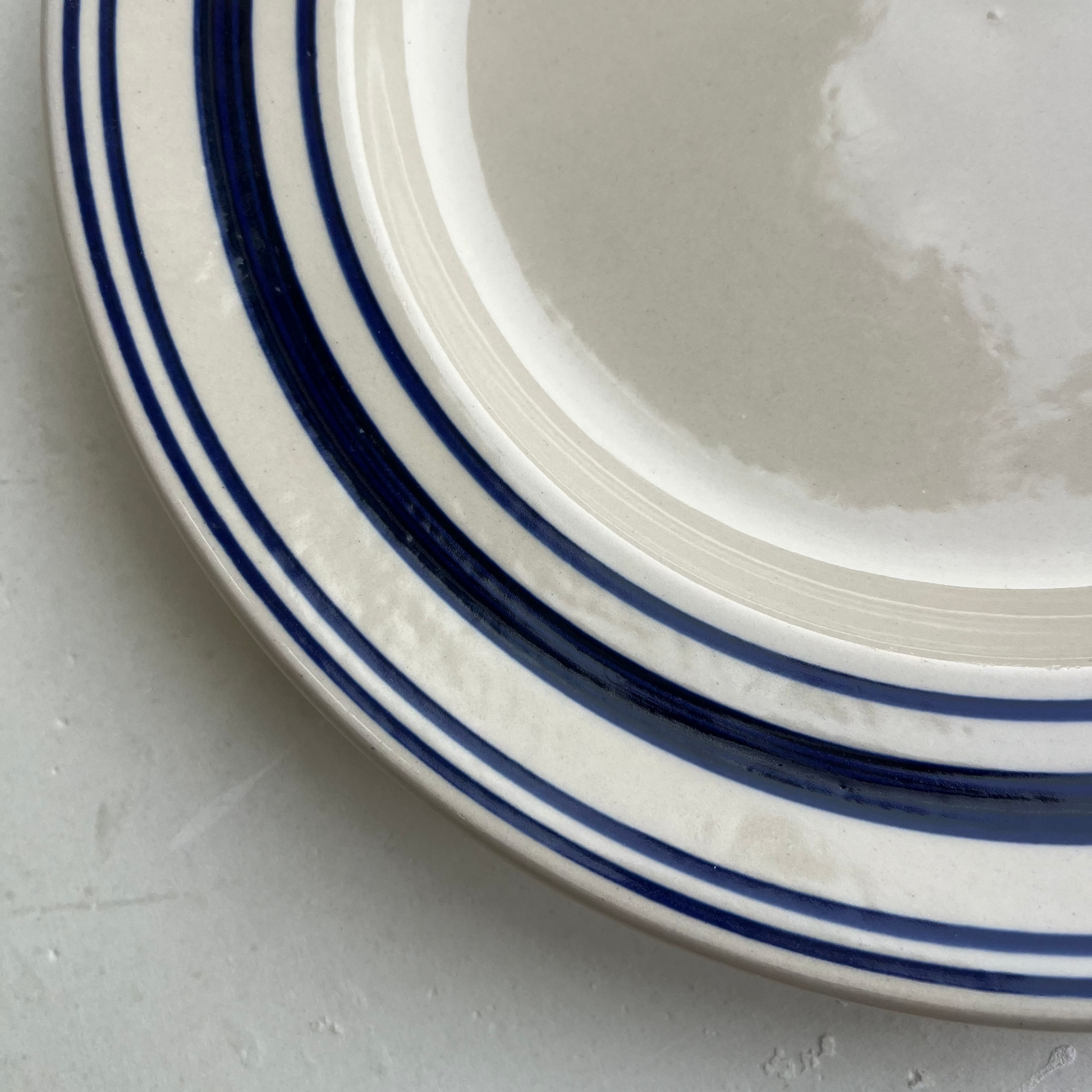 Special Edition: Classical Sea Stripes on Stoneware, Side Plate