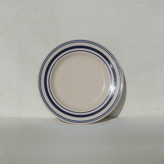 Special Edition: Classical Sea Stripes on Stoneware, Side Plate