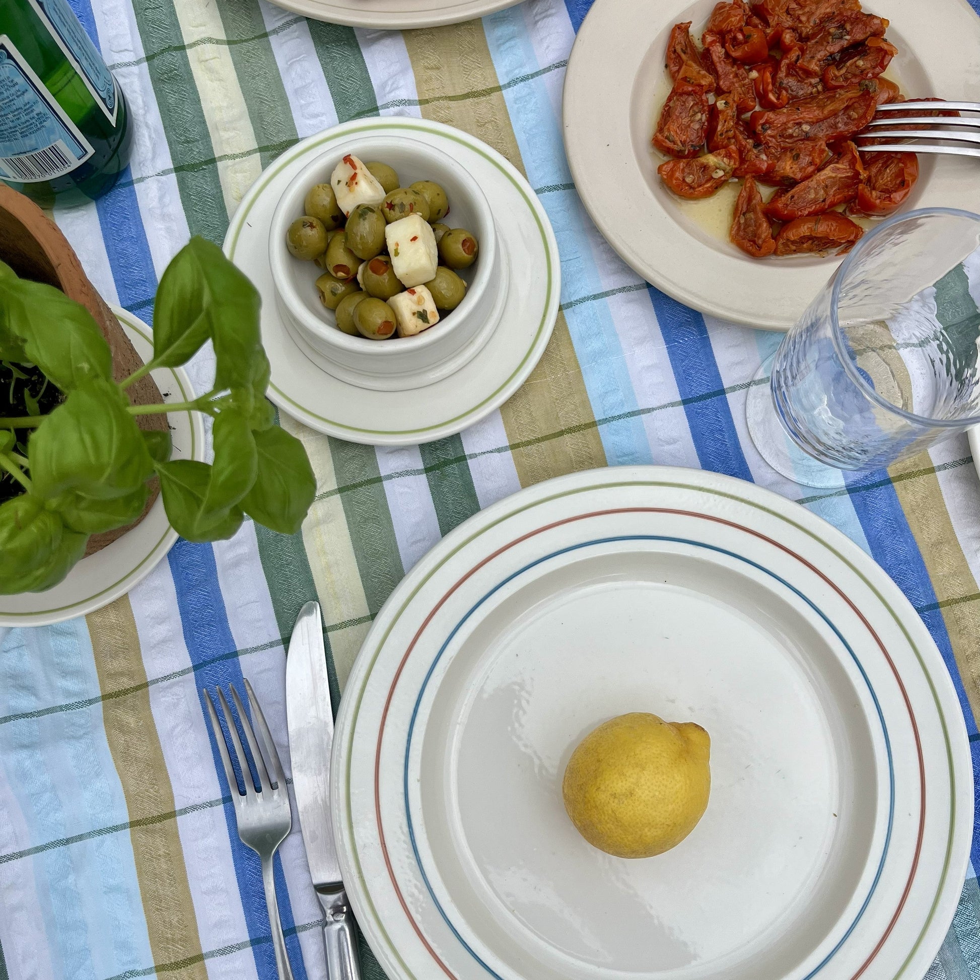 Dinner Plate Bistro Lines - Classical Porcelain