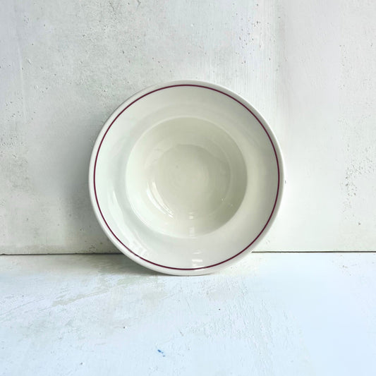 Deep Bowl Burgundy Line - Classical Porcelain