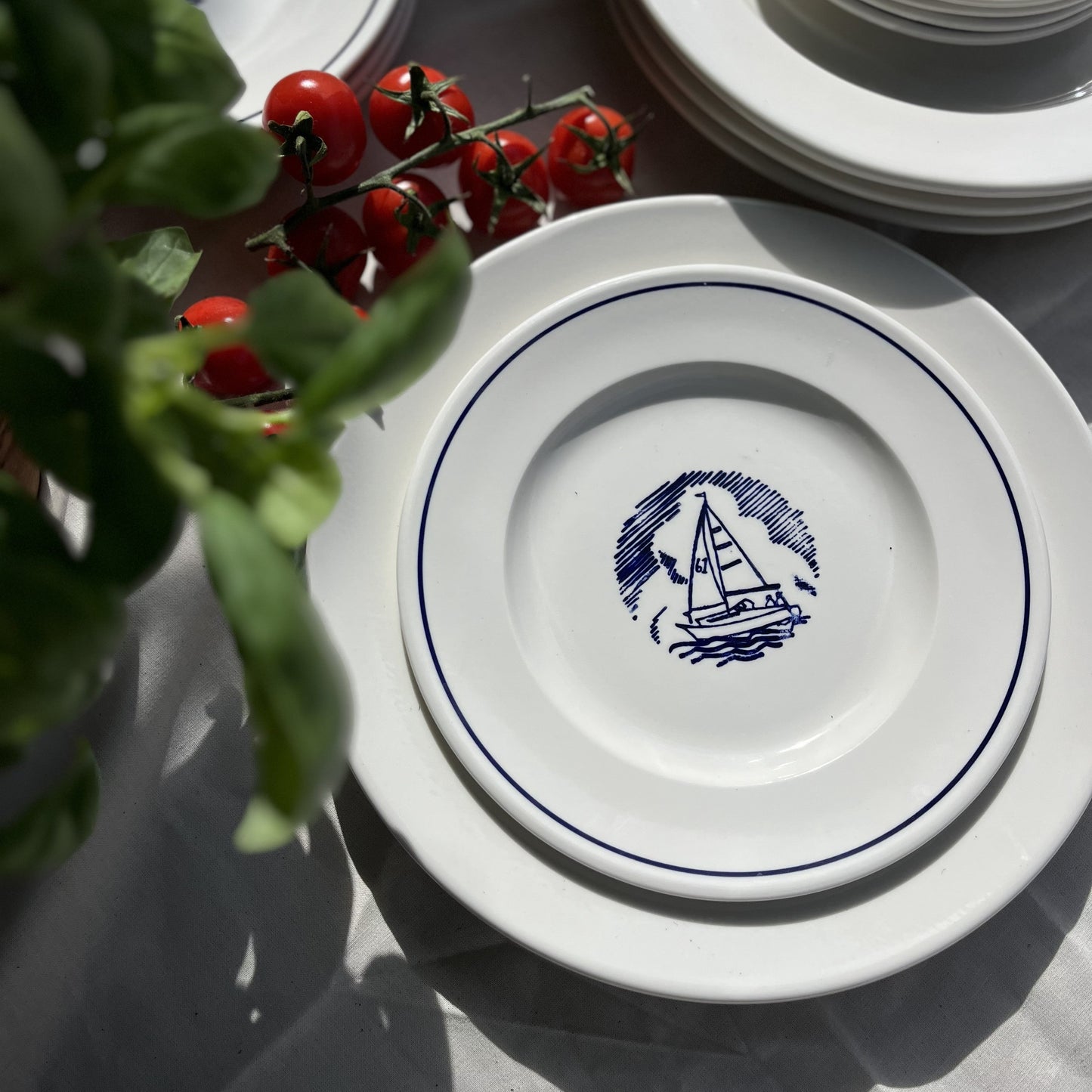Side Plate with Sailing Boat