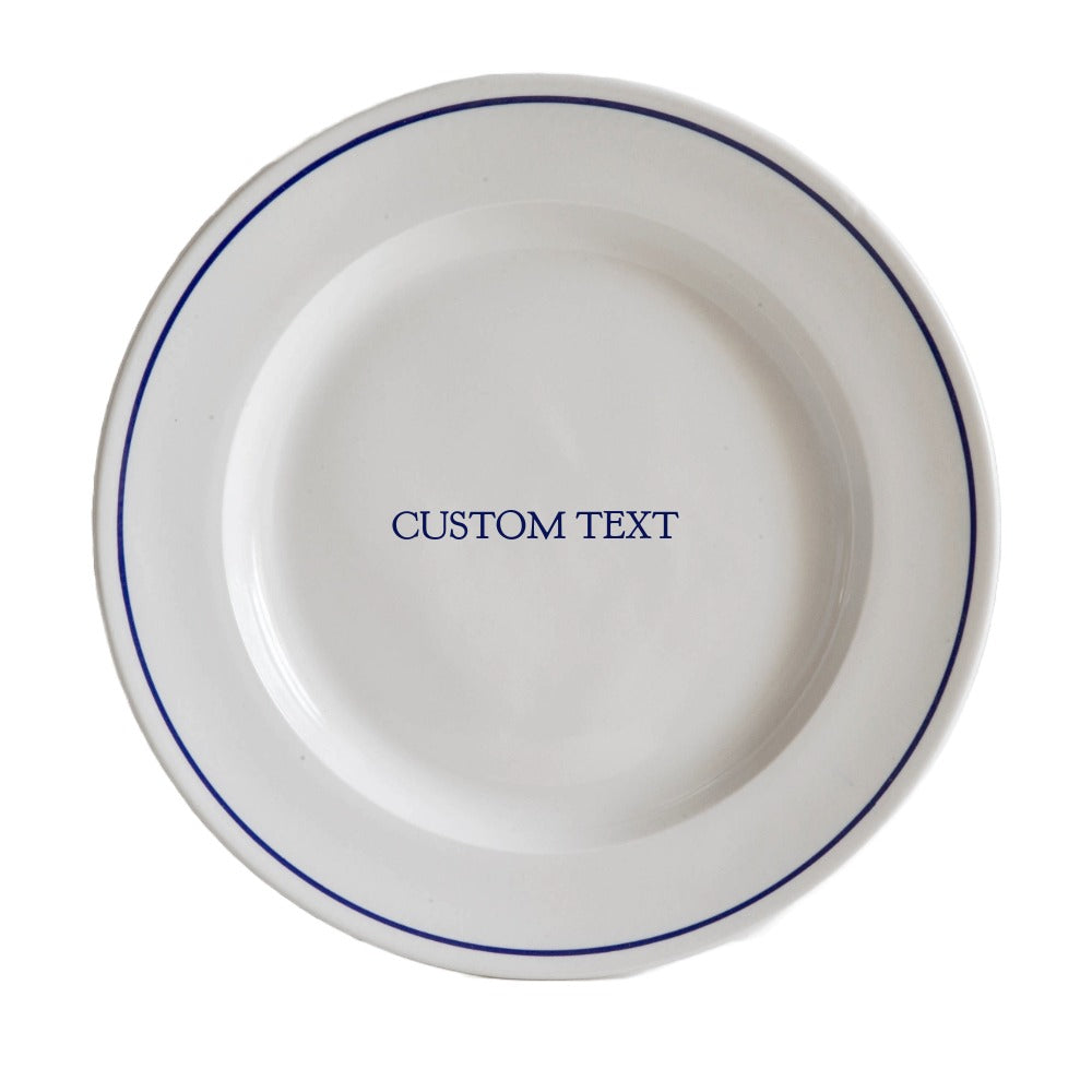 Personalised Set of 6 Porcelain Wedding Dinner Plates