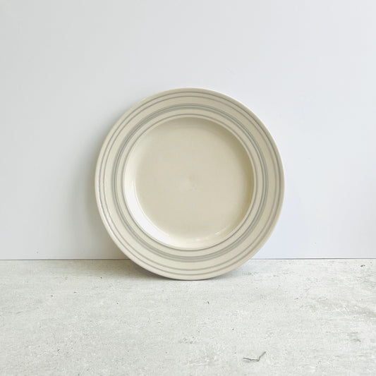 Archive - Side Plate Light Grey Linen Stripe  - Classical Stoneware