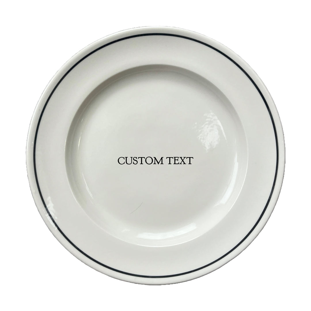 Personalised Set of 6 Porcelain Wedding Dinner Plates