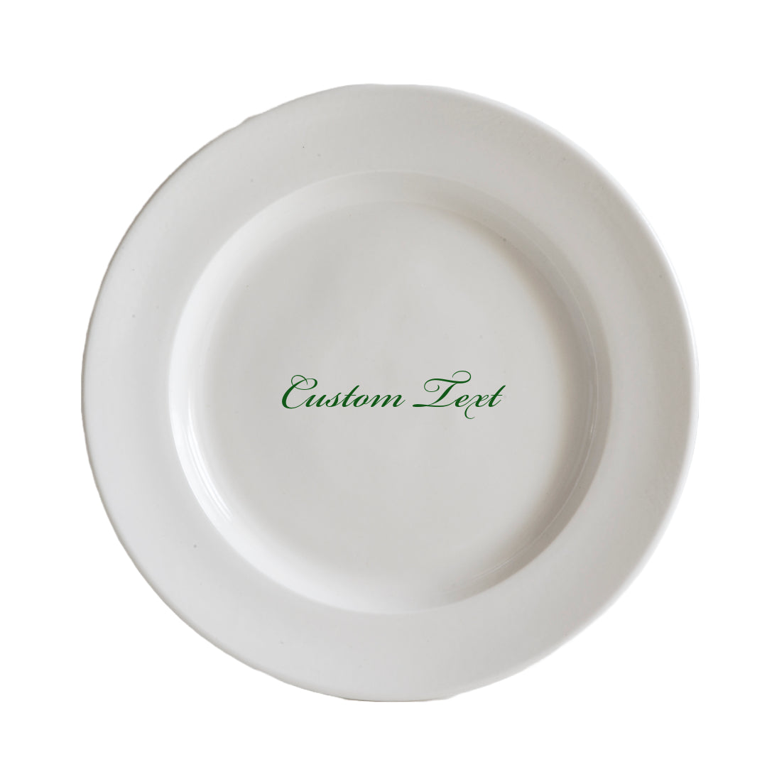 Personalised Set of 6 Porcelain Wedding Dinner Plates