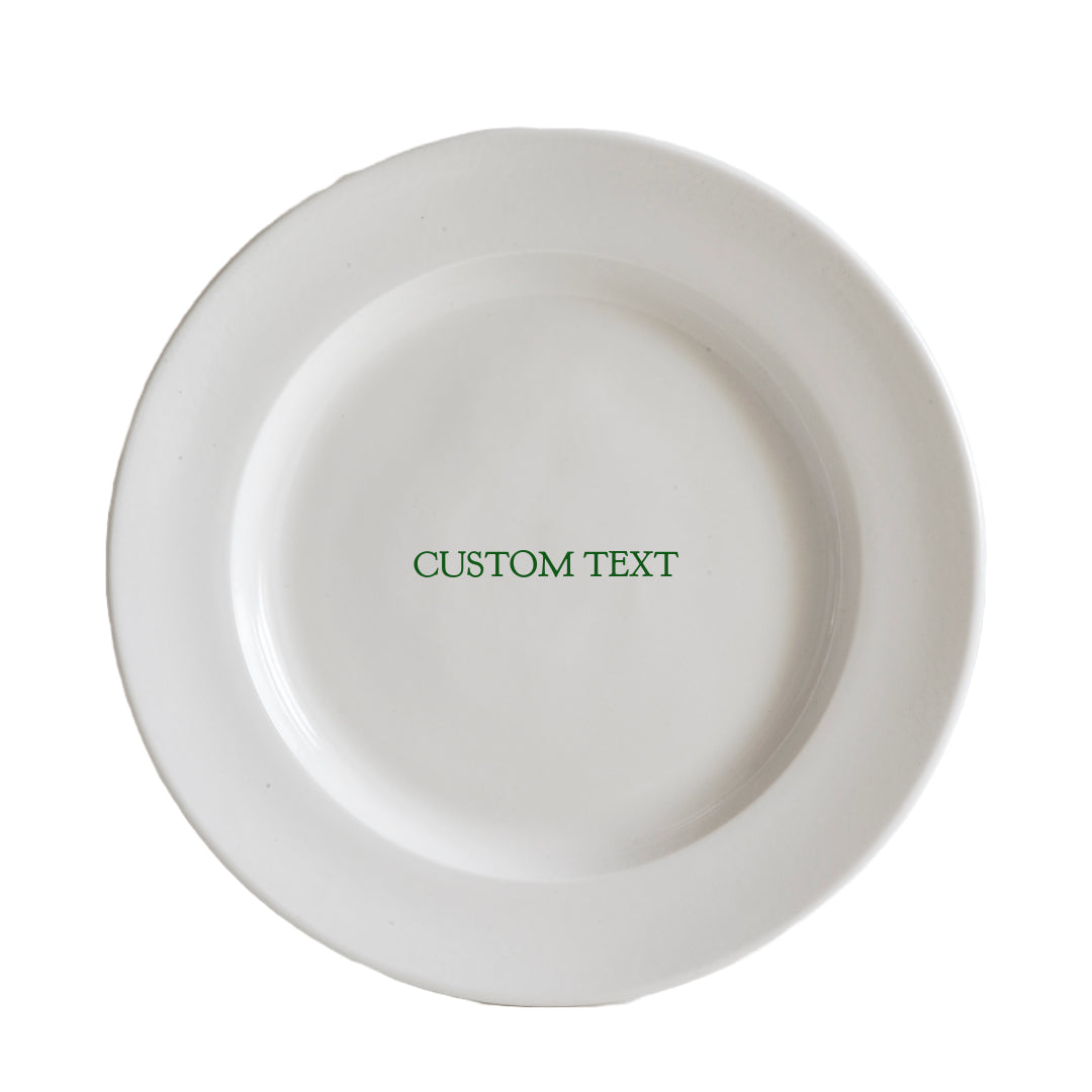 Personalised Set of 6 Porcelain Wedding Dinner Plates