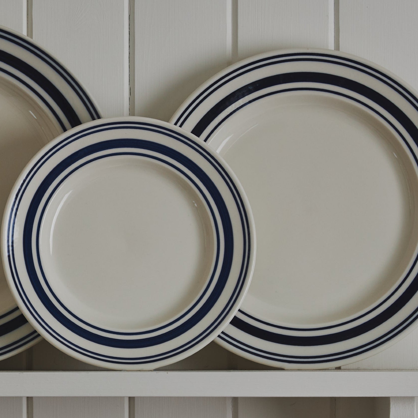 Cobalt Blue Sea Stripe Side Plate | Classical Tableware