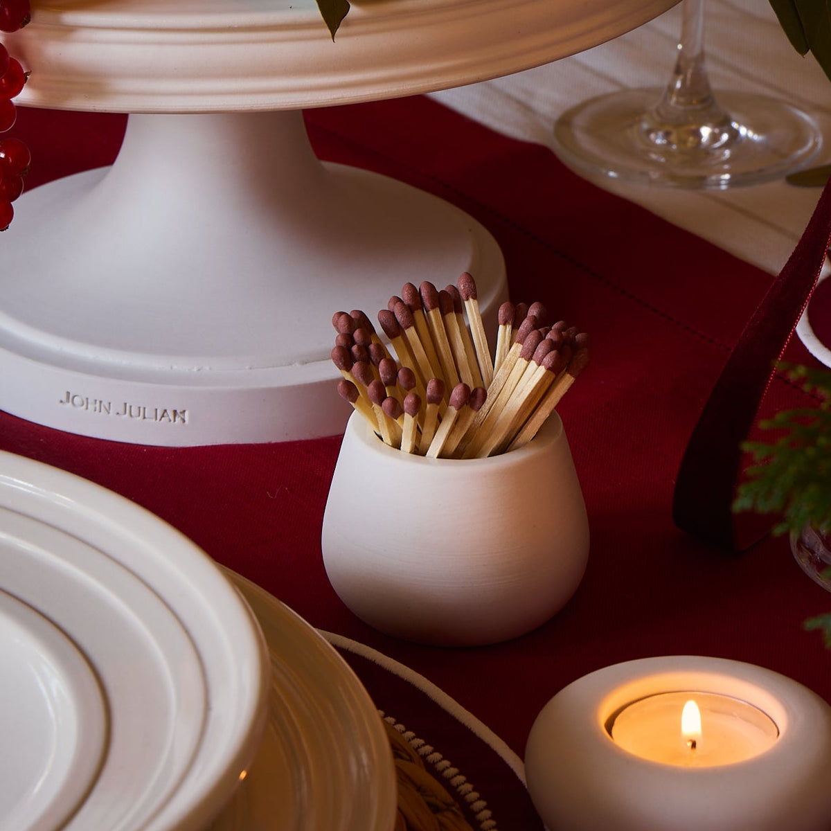 Porcelain Match Pot